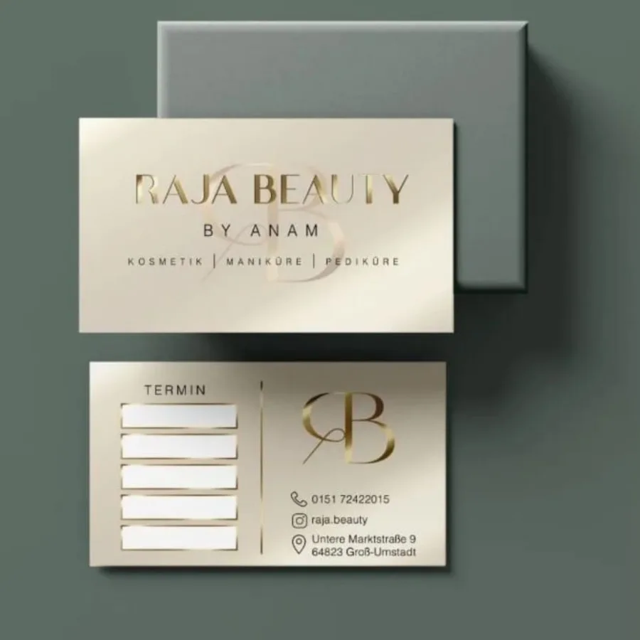 Praktische Terminkarte für Kunden mit übersichtlichem Layout