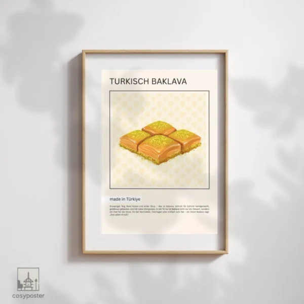 Turkish Baklava Poster A3