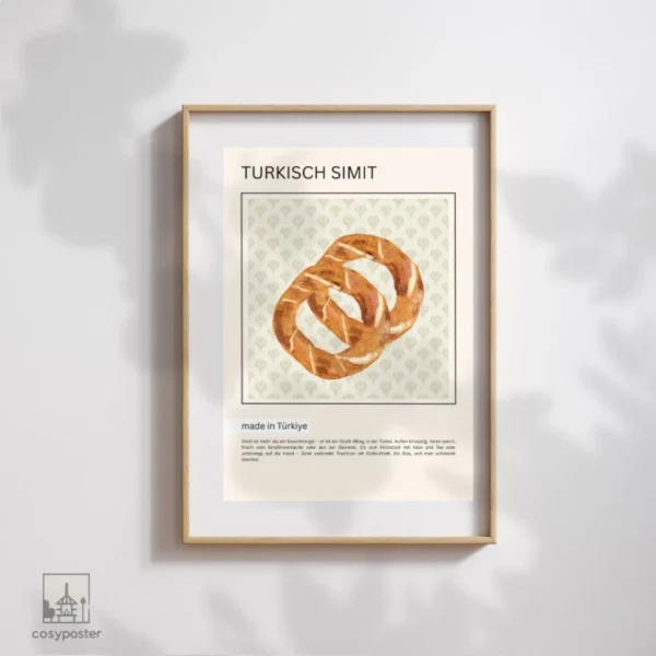 4er Set Poster Orient | Turkish Tea | Coffee | Baklava |Simit – Bild 5